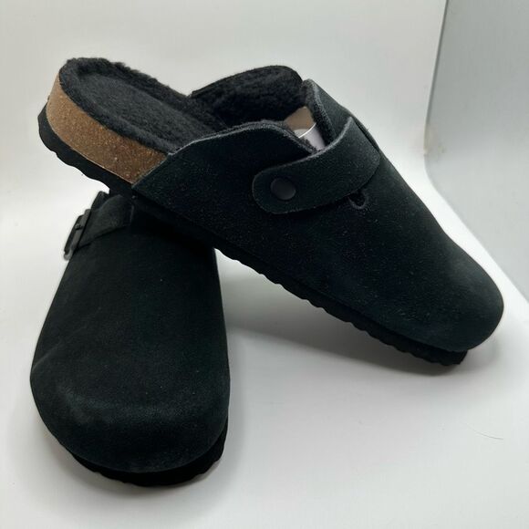 CUSHIONAIRE Women's Hana Cork footbed clog with Faux Fur lining, and +Comfort 9 - Picture 6 of 7